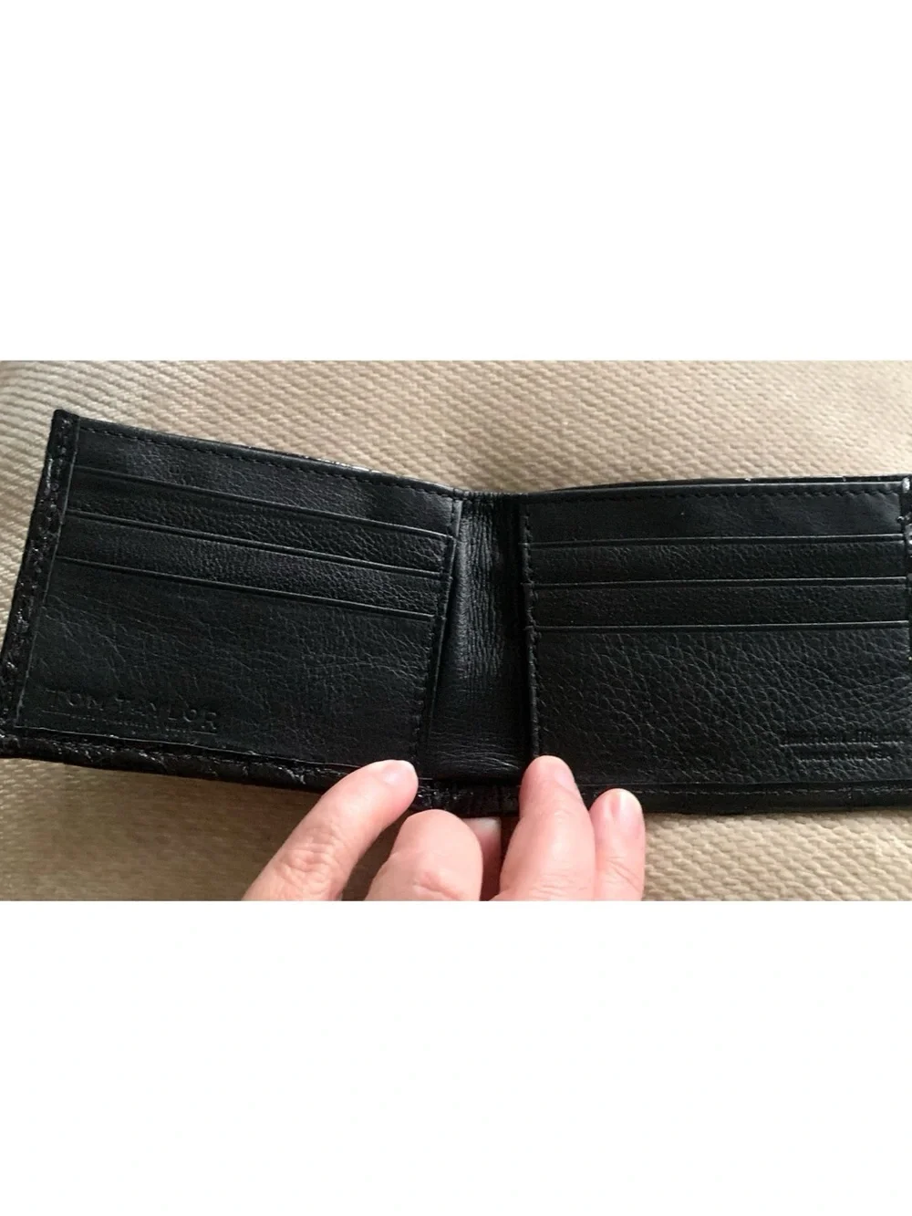 Made in USA Black Shiny Glazed Alligator Leather Men’s Wallet Card Bill Pockets